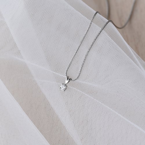 Platin Anhänger mit Diamanten Jadell