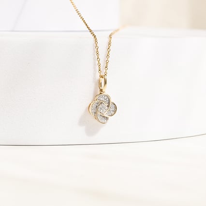 Diamantanhänger in Blumenform Alde