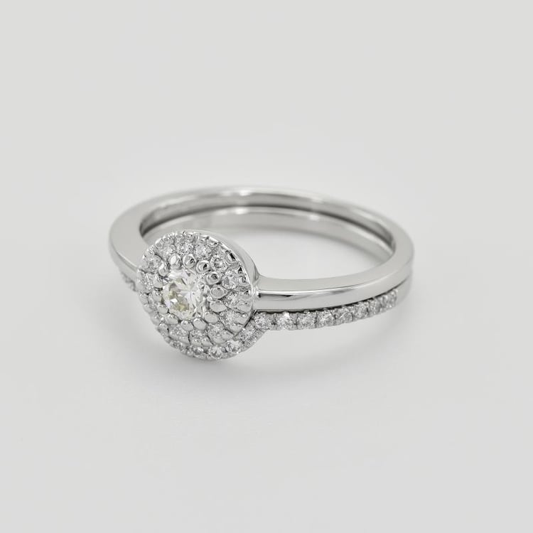 Verlobungsset mit Halo Ring und Diamanten Lieta 39390