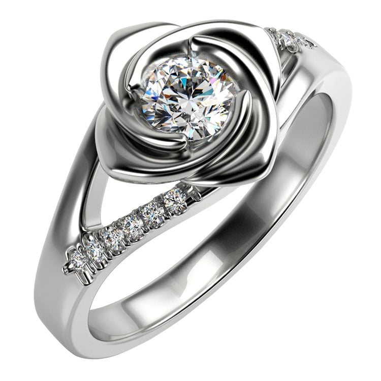 Platinring mit Diamanten