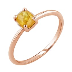 Goldener Ring mit Salt and Pepper Diamanten Reeva