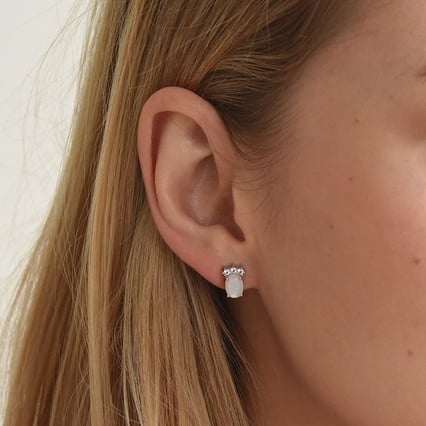 Ohrringe in Silber mit Topas und Mondstein Perkin