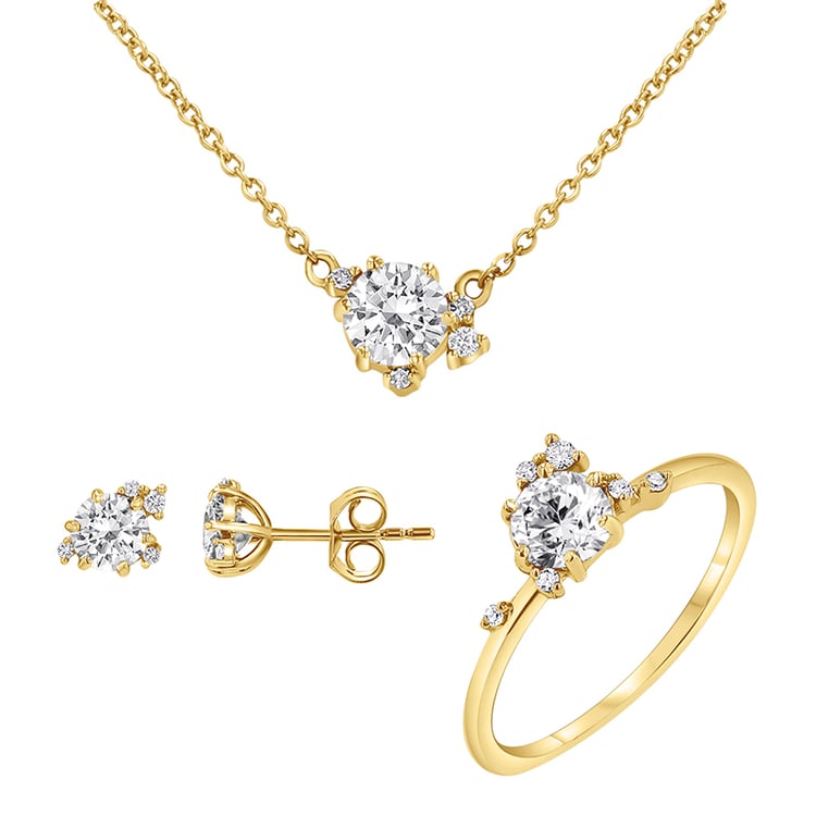 Cluster Schmuckset mit Lab Grown Diamanten Odette 146537