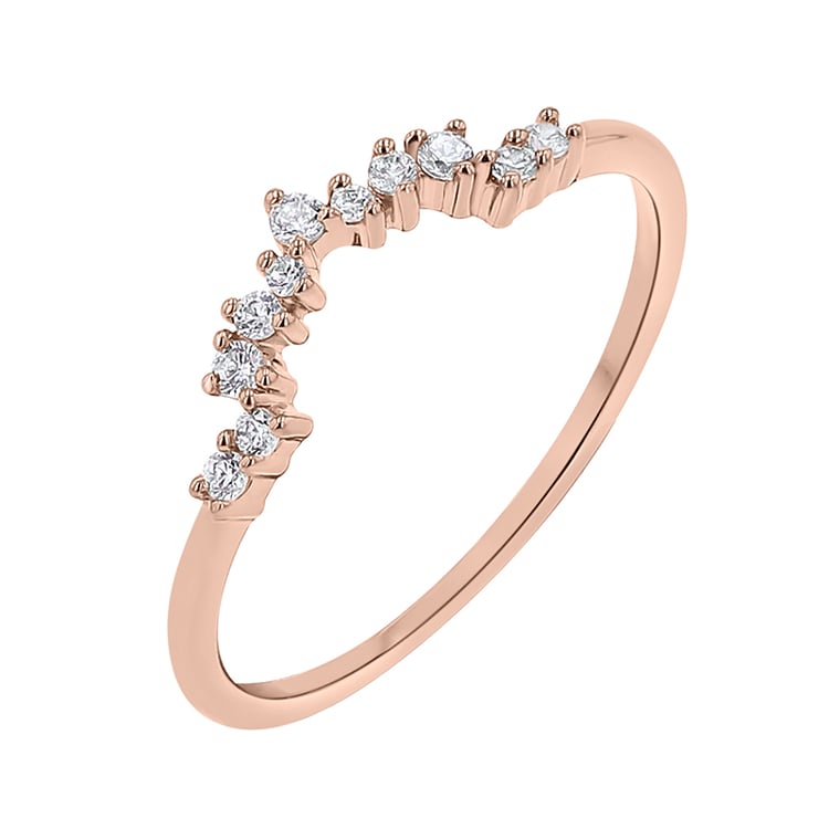 Ring in V-Form mit runden Diamanten Callum 141976