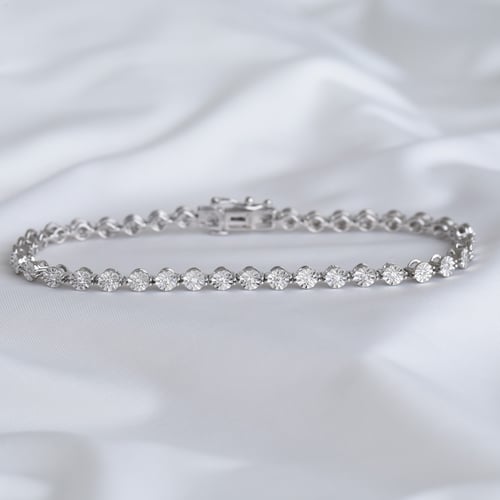 Silbernes Armband mit funkelnden Lab Grown Diamanten Jago