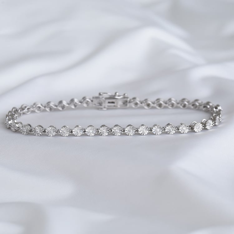 Silbernes Armband mit funkelnden Lab Grown Diamanten Jago 108034