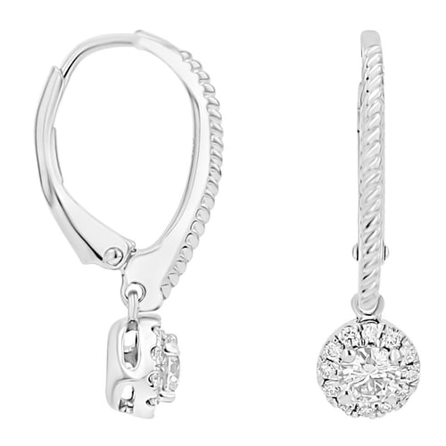 Silberne Ohrringe mit Lab Grown Diamanten Mona