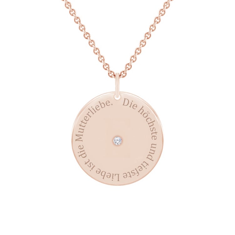 Anhänger mit Zitat und Diamant Janet 99790