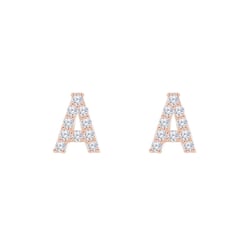 Ohrstecker mit Lab Grown Diamanten in Buchstabenform Ihrer Wahl Griff