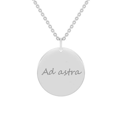 Platinanhänger mit beidseitiger Gravur Leasy