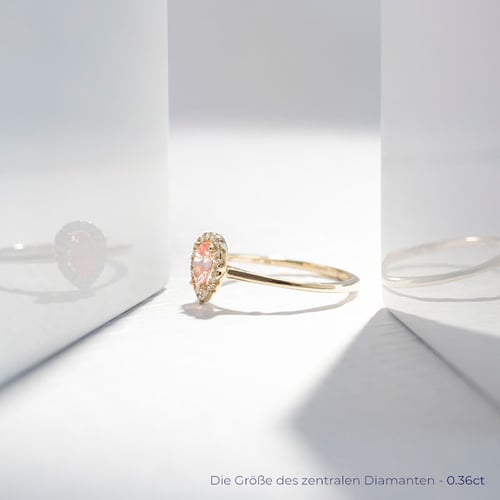 Verlobungsring mit einem zertifizierten fancy pink Lab Grown Diamanten Simone