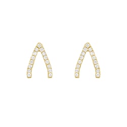 Minimalistische Ohrringe mit Diamanten Wishbone