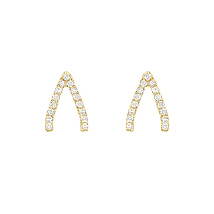 Minimalistische Ohrringe mit Diamanten Wishbone 82978