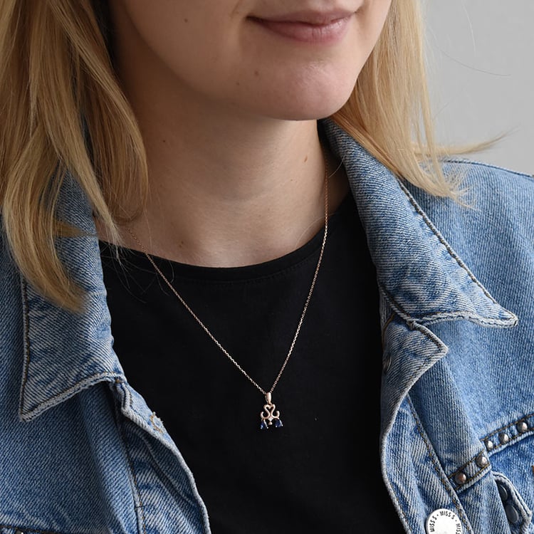 Halskette mit Saphir 69749