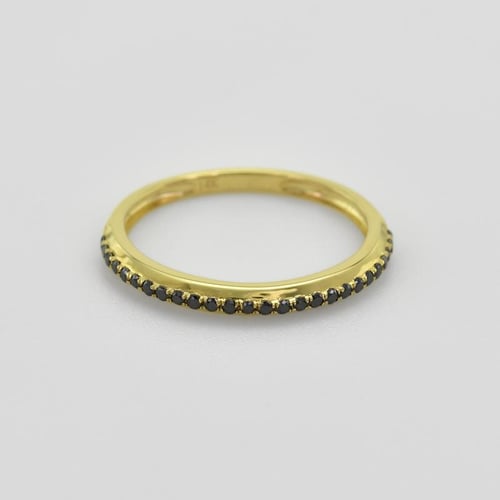 Memoire-Ring aus Gold mit schwarzen Diamanten Oana