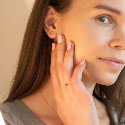 Minimalistische Ohrringe mit Salt and Pepper Diamanten Shyla 103542