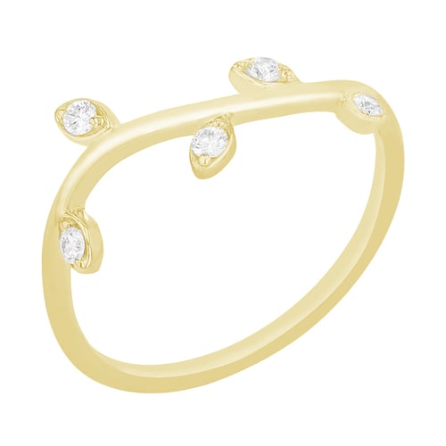 Diamantring in Form eines Ästchens Nereus