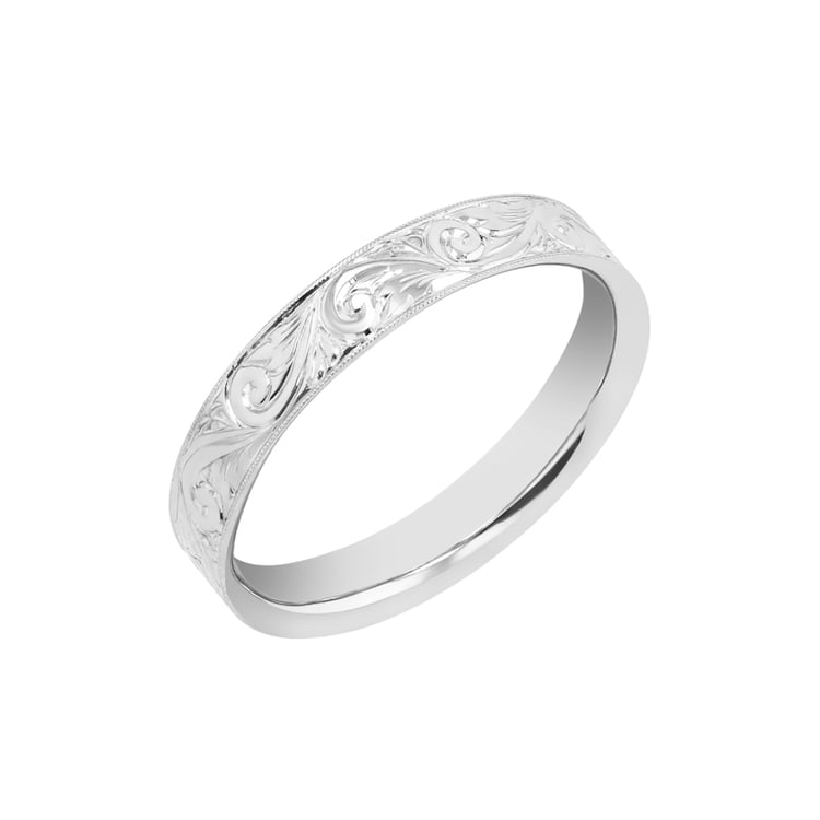 Vintage Eheringe mit Gravur und einem Diamanten Denton 98397