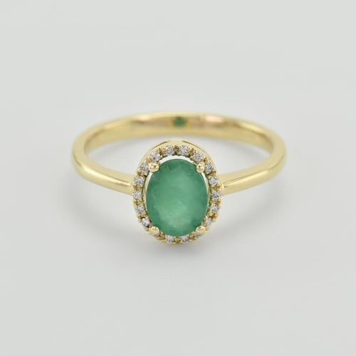 Smaragdring mit Diamanten Arya
