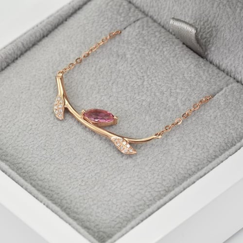 Halskette mit Turmalin und Diamanten Jandie
