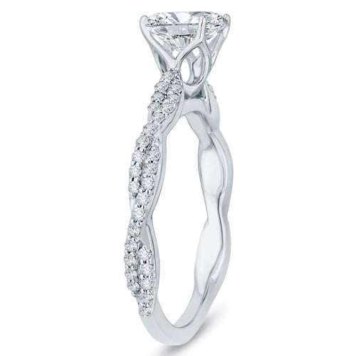 Goldener Verlobungsring mit Diamanten Boaz