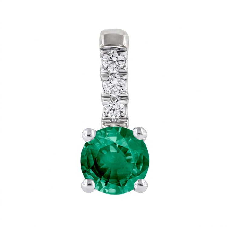Romantischer Anhänger mit Smaragd und Lab Grown Diamanten Dai 169435