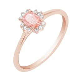 Verlobungsring mit einem zertifizierten fancy pink Lab Grown Diamanten Bayo