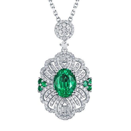 Anhänger mit Smaragden und Diamanten Kloe