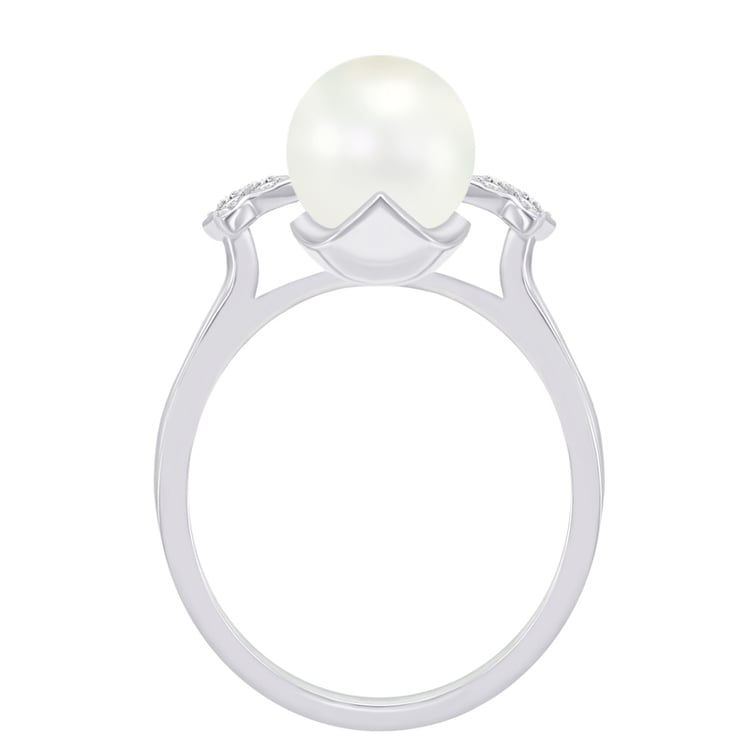 Diamantring und Perle, Seitenansicht 43763