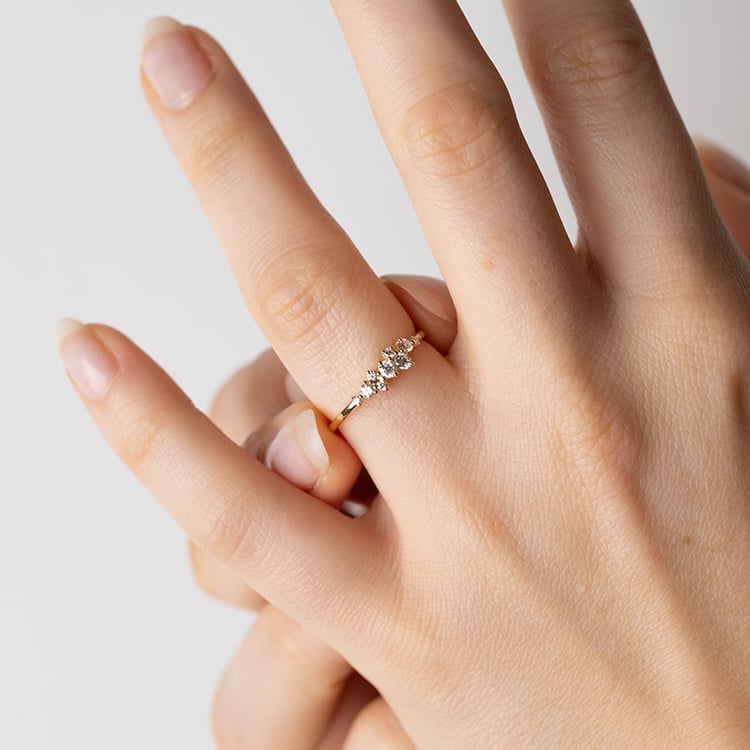 Cluster-Ring mit Lab Grown Moissaniten Isolde 148037