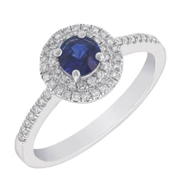 Goldener Saphirring mit Diamanten Catelinie