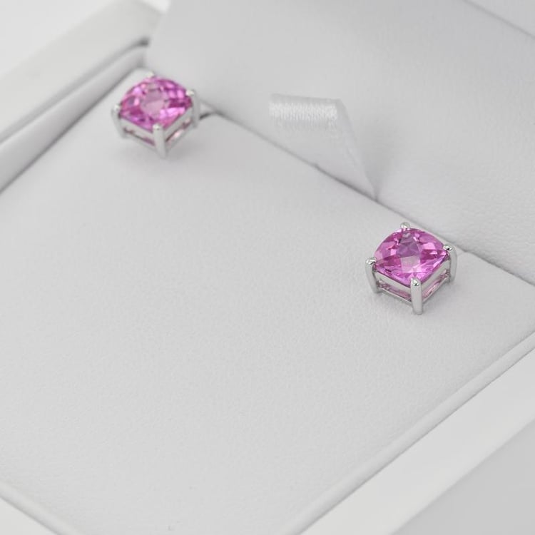 Goldene Ohrringe mit rosa Saphiren Chavonah 35179