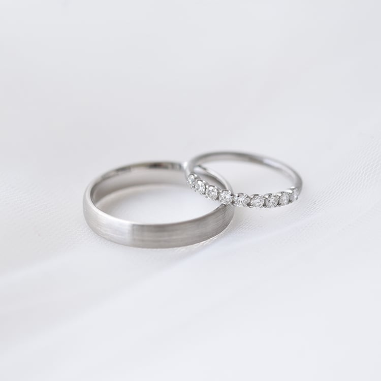 Trauringe Eternity Weißgold und Komfort 61002