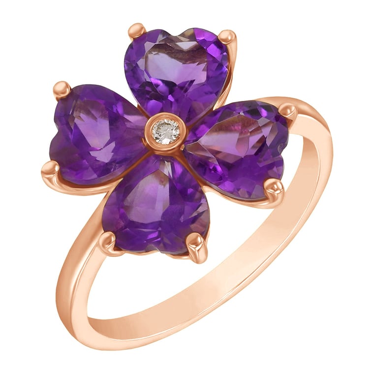 Ring mit Amethyst und Diamanten 47875