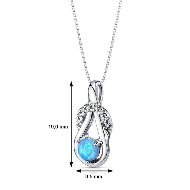 Opal und Zirkonia als Anhänger 3506