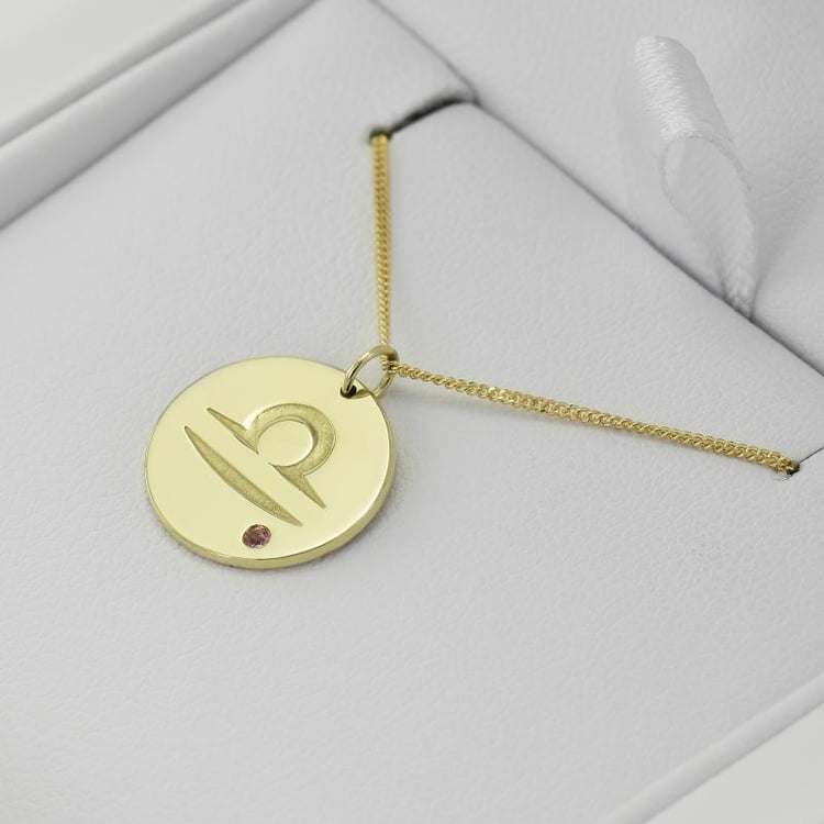 Anhänger mit Turmalin und Waage Anhänger in Eppi-Geschenkbox 35612