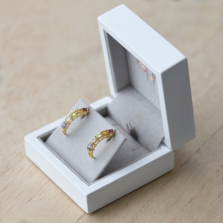 Silberne Ohrringe in Regenbogenfarben Suzette 60365