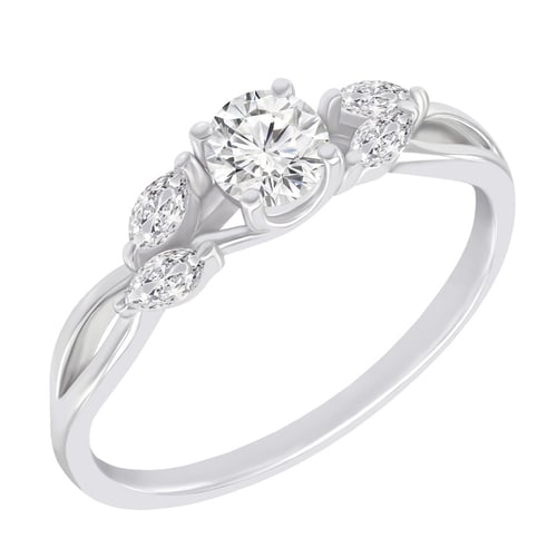 Ringset mit Diamant Ihrer Wahl Halym