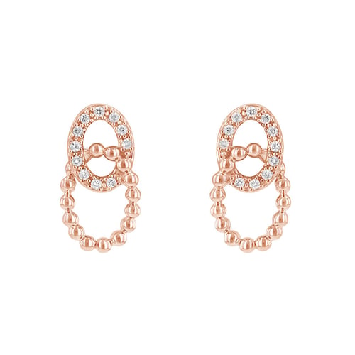 Durchflochtene Ohrringe mit Diamanten Helene