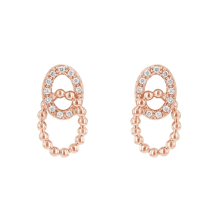 Durchflochtene Ohrringe mit Diamanten Helene 85027