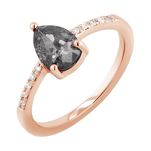 Set aus Ringen mit Salt and Pepper Diamanten und Lab Grown Diamanten Padma