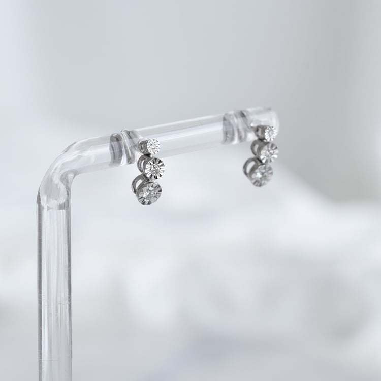 Minimalistische Ohrringe mit Diamanten Bahman 86024