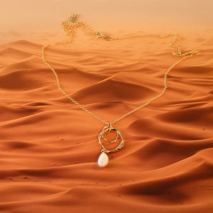 Vergoldeter Anhänger mit Perle Elana 101237