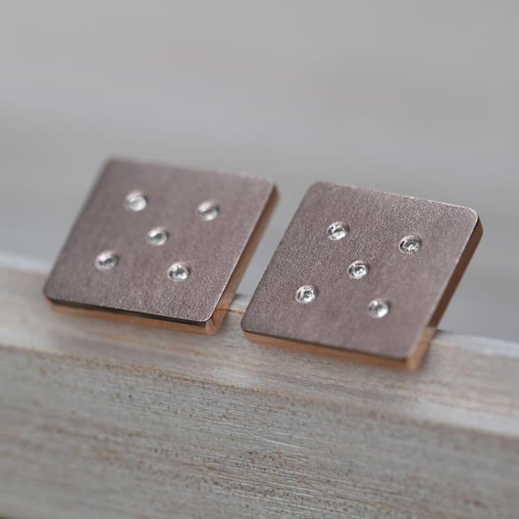 Diamant-Manschettenknöpfe aus Gold Orien 60246