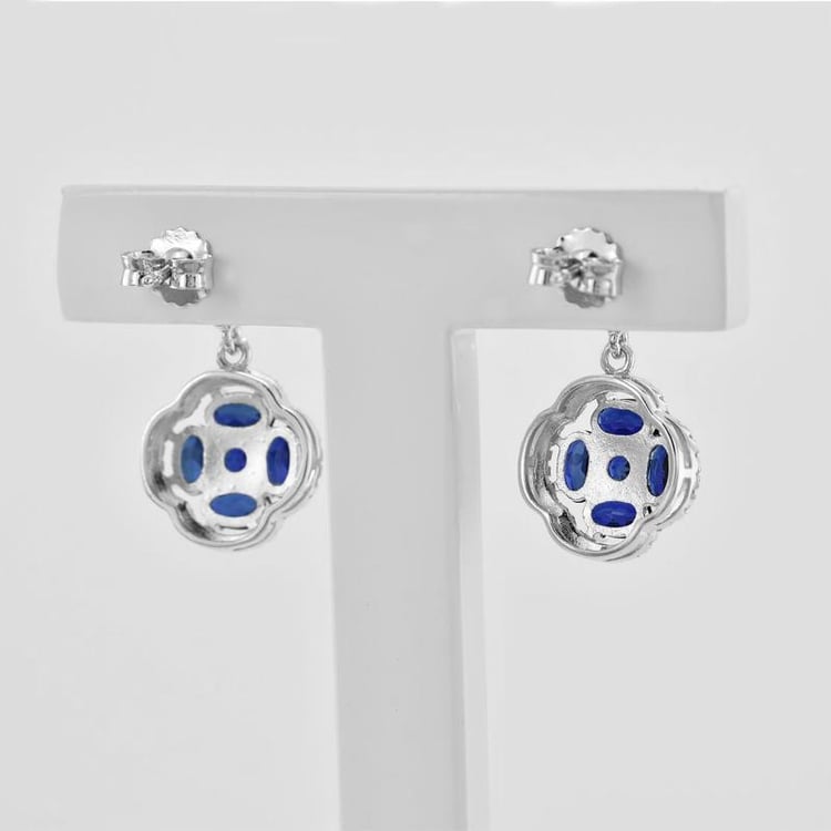 Silberne Ohrringe voller Saphire Livia 42615