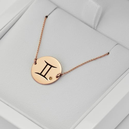 Goldenes Armband mit Citrin für das Sternzeichen Zwillinge