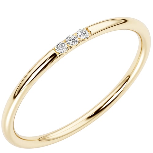 Zarter Ring mit drei Diamanten Sia