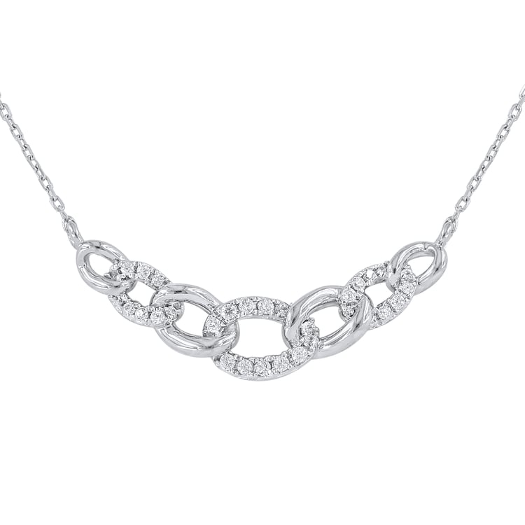 Goldene geflochtene Halskette mit Lab Grown Diamanten Purnima 165231