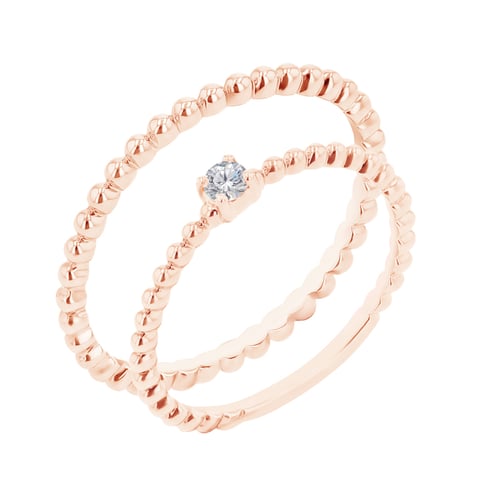 Schmuckset bestehend aus Ringen aus Kugeln und einem Diamanten Cullen