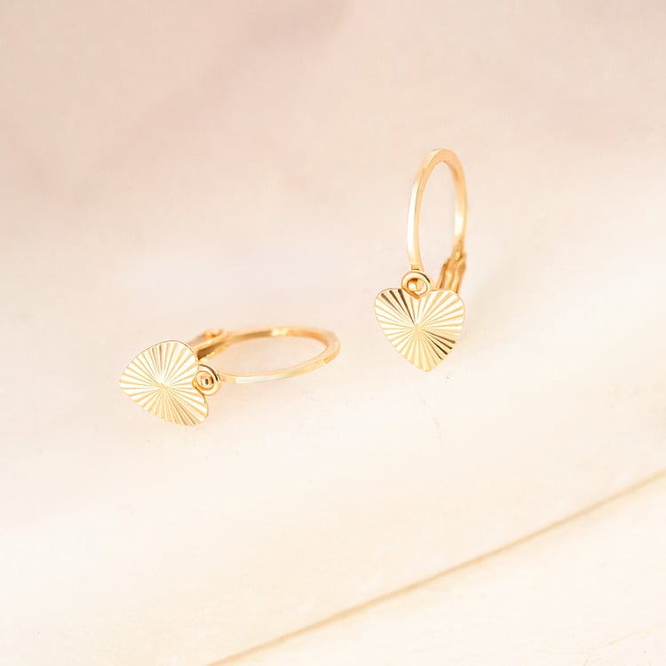 Goldene Kinder-Ohrringe in Herzform Aster 164358